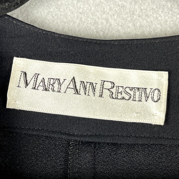 Vintage Mary Ann Restivo Kimono Duster Womens Large Black Tassel Union Made NWT - Picture 6 of 16